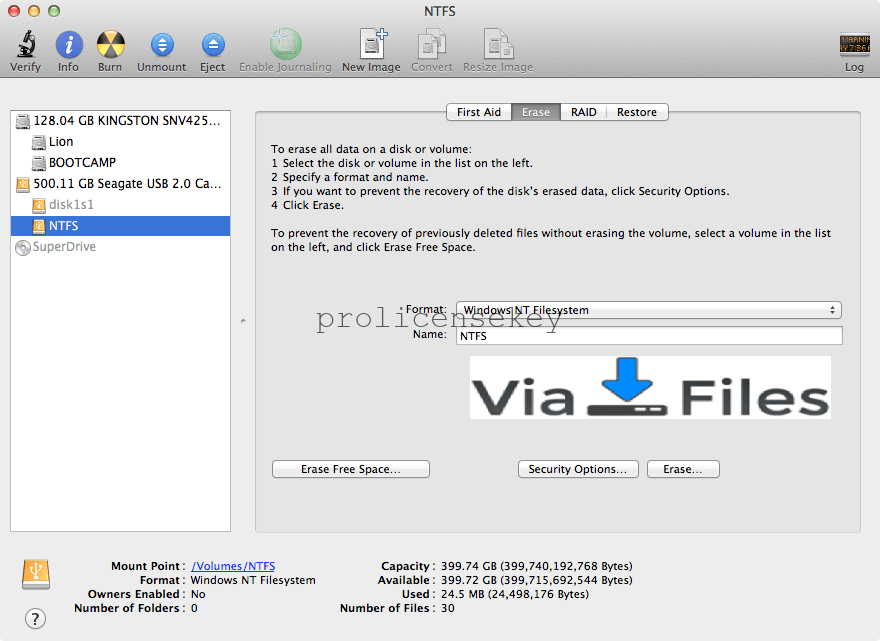 ntfs for mac 14 where is serial number